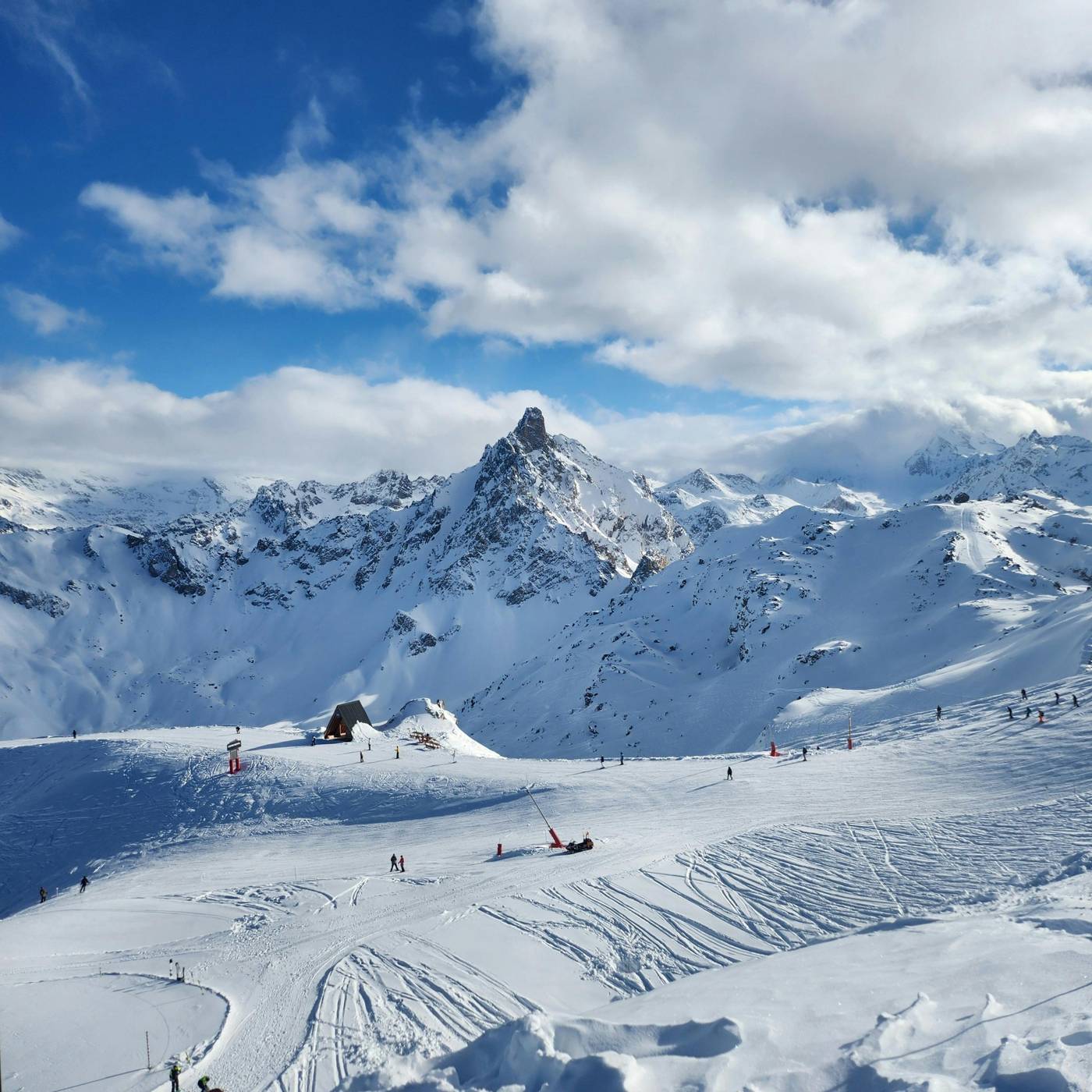 Val d'Isère village under snow
