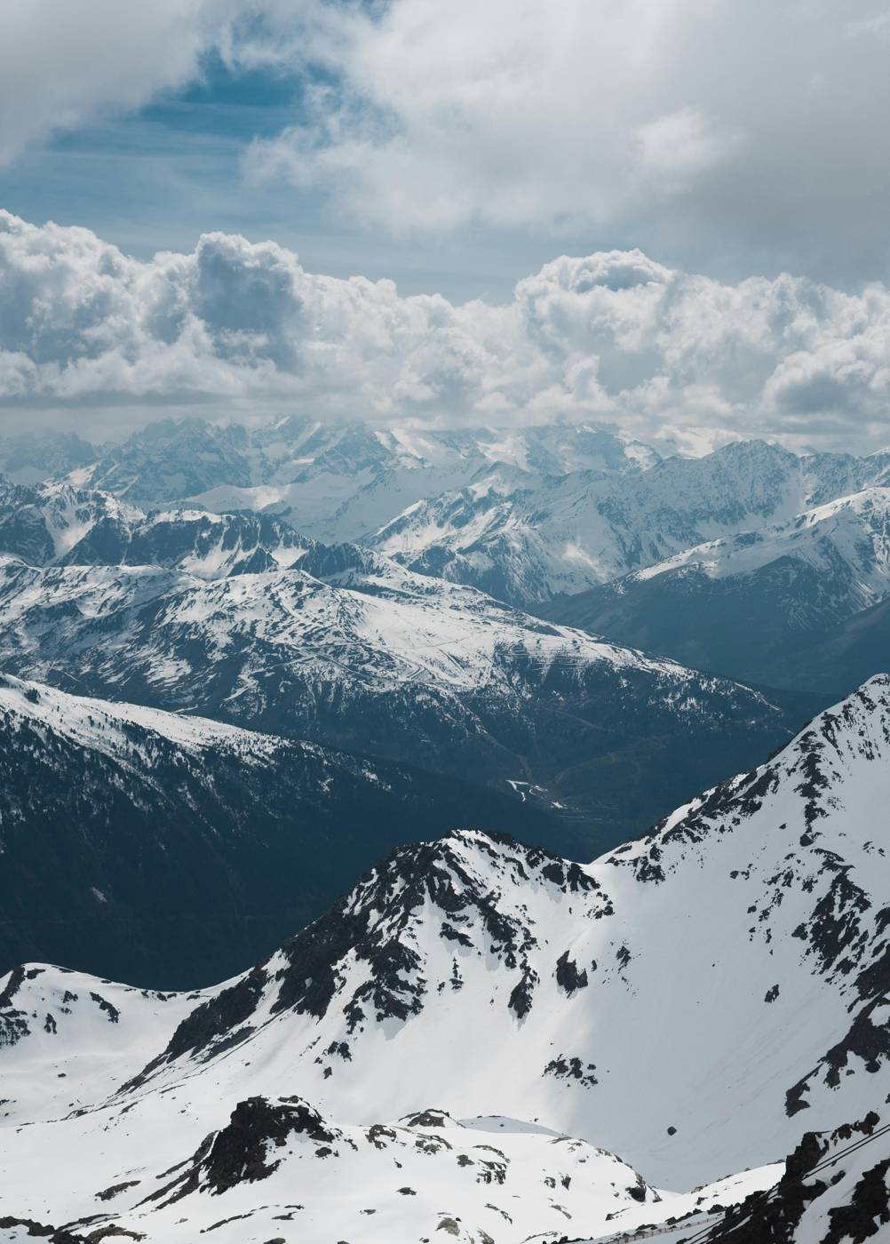 Val Thorens resort in winter